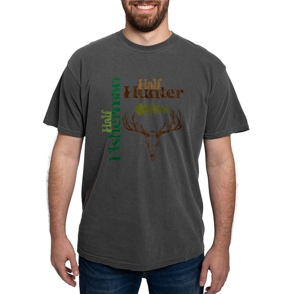CafePress - Half Hunter Half Fisherman1 Men's Comfort Colors® - Mens Comfort Colors Shirt