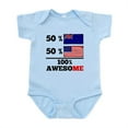 thumbnail image 1 of CafePress - Half Kiwi Half American Body Suit - Baby Light Bodysuit, Size Newborn - 24 Months, 1 of 4
