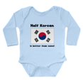thumbnail image 1 of CafePress - Half Korean Body Suit - Long Sleeve Cotton Baby Bodysuit, 1 of 4