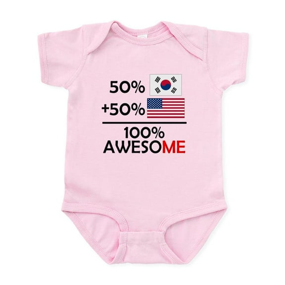 CafePress - Half Korean Half American Body Suit - Baby Light Bodysuit, Size Newborn - 24 Months