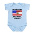 thumbnail image 1 of CafePress - Half Lebanese 100% Cute Body Suit - Baby Light Bodysuit, Size Newborn - 24 Months, 1 of 4
