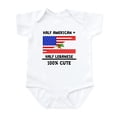 thumbnail image 1 of CafePress - Half Lebanese 100% Cute Body Suit - Baby Light Bodysuit, Size Newborn - 24 Months, 1 of 4