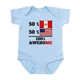 thumbnail image 1 of CafePress - Half Peruvian Half American Body Suit - Baby Light Bodysuit, Size Newborn - 24 Months, 1 of 4