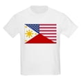 thumbnail image 1 of CafePress - Half Philippines Half American Flag T Shirt - Light T-Shirt Kids XS-XL, 1 of 4