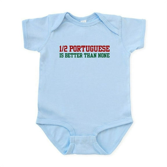 CafePress - Half Portuguese Infant Bodysuit - Baby Light Bodysuit, Size Newborn - 24 Months