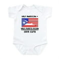 thumbnail image 1 of CafePress - Half Puerto Rican 100% Cute Body Suit - Baby Light Bodysuit, Size Newborn - 24 Months, 1 of 4