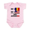 thumbnail image 1 of CafePress - Half Romanian Half American Body Suit - Baby Light Bodysuit, Size Newborn - 24 Months, 1 of 4