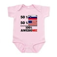 thumbnail image 1 of CafePress - Half Slovenian Half American Body Suit - Baby Light Bodysuit, Size Newborn - 24 Months, 1 of 4
