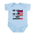 thumbnail image 1 of CafePress - Half Slovenian Half American Body Suit - Baby Light Bodysuit, Size Newborn - 24 Months, 1 of 4