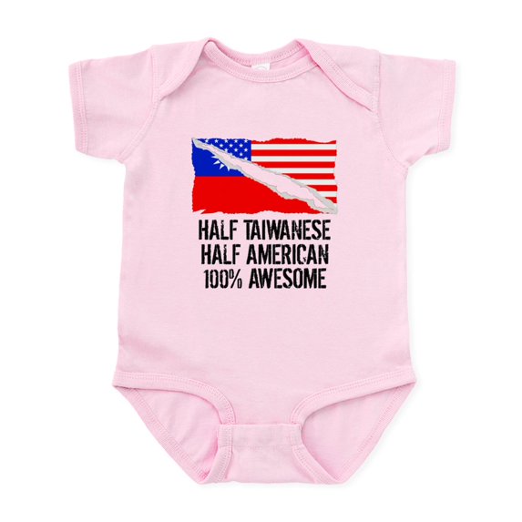 CafePress - Half Taiwanese Half American Awesome Body Suit - Baby Light Bodysuit, Size Newborn - 24 Months