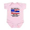 thumbnail image 1 of CafePress - Half Thai 100% Cute Body Suit - Baby Light Bodysuit, Size Newborn - 24 Months, 1 of 4