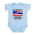 thumbnail image 1 of CafePress - Half Thai 100% Cute Body Suit - Baby Light Bodysuit, Size Newborn - 24 Months, 1 of 4