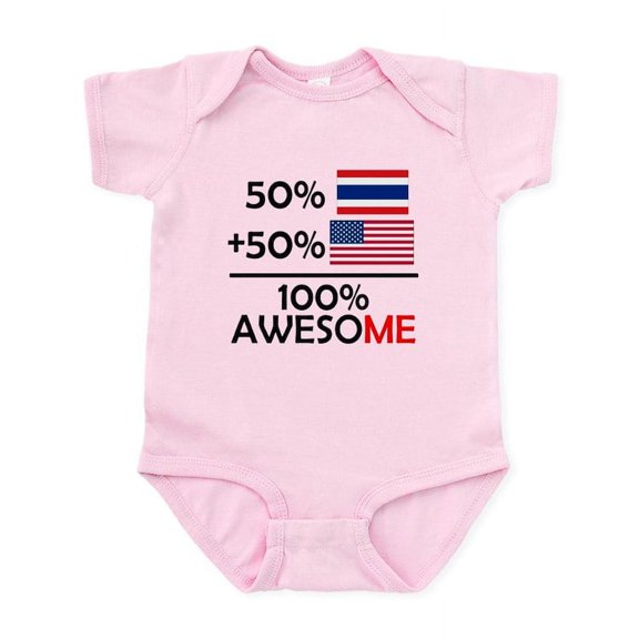 CafePress - Half Thai Half American Body Suit - Baby Light Bodysuit, Size Newborn - 24 Months