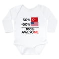 thumbnail image 1 of CafePress - Half Turkish Half American Body Suit - Long Sleeve Cotton Baby Bodysuit, 1 of 4