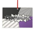 thumbnail image 1 of CafePress - Halftone Demisexual Pride Typography With Flag Bac - Wood Rectangle Ornament 6"x4", 1 of 3