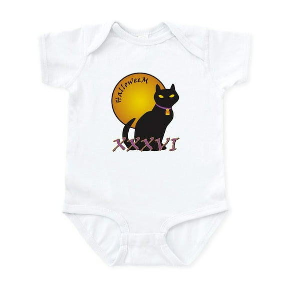 CafePress - Halloweem Cat Infant Bodysuit - Baby Light Bodysuit, Size Newborn - 24 Months