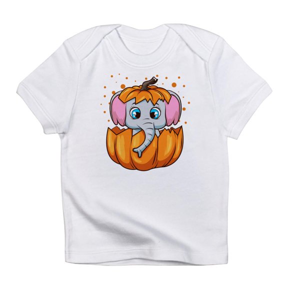 CafePress - Halloween Baby Elephant Pumpkin T Shirt - Infant T-Shirt
