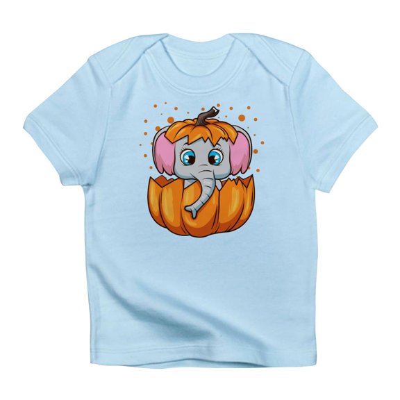 CafePress - Halloween Baby Elephant Pumpkin T Shirt - Infant T-Shirt