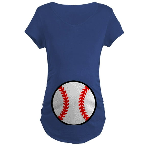 CafePress - Halloween Baseball Maternity Dark T Shirt - Maternity Dark T-Shirt