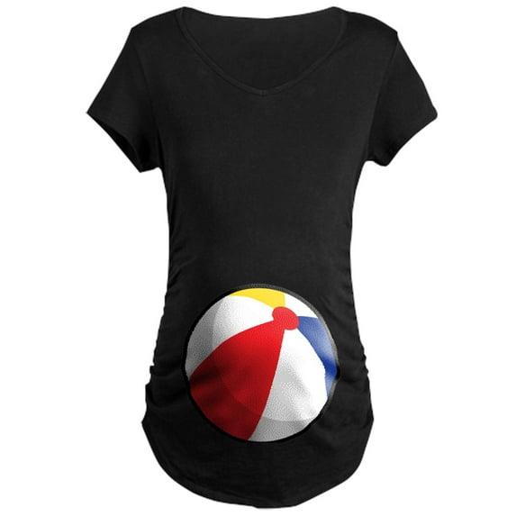 CafePress - Halloween Beach Ball Maternity Dark T Shirt - Maternity Dark T-Shirt