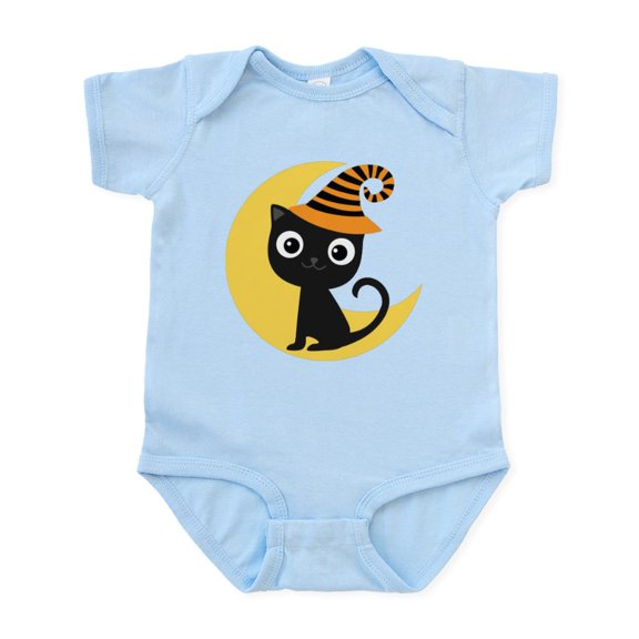 CafePress - Halloween Black Cat Gift Infant Bodysuit - Baby Light Bodysuit, Size Newborn - 24 Months