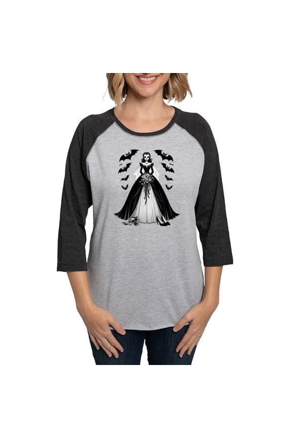 - Halloween Bride Women's Baseball T Shirt - Womens Baseball Tee