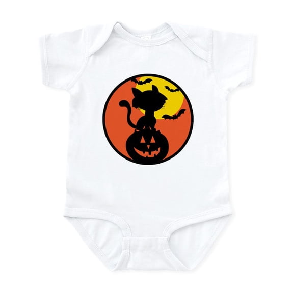 CafePress - Halloween Cat Infant Bodysuit - Baby Light Bodysuit, Size Newborn - 24 Months