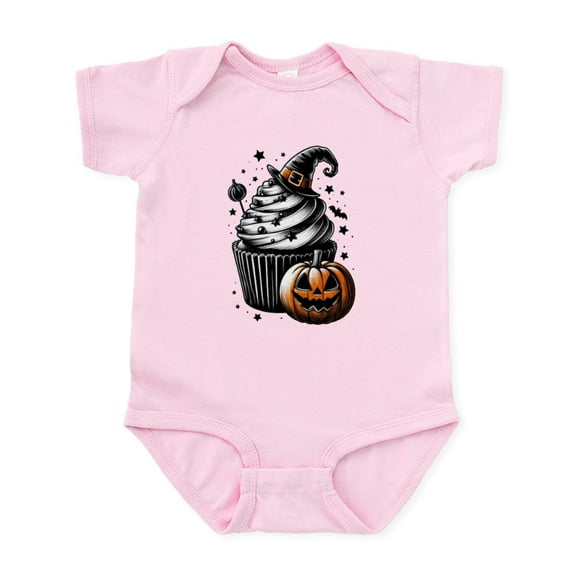 CafePress - Halloween Cupcake Body Suit - Baby Light Bodysuit, Size Newborn - 24 Months