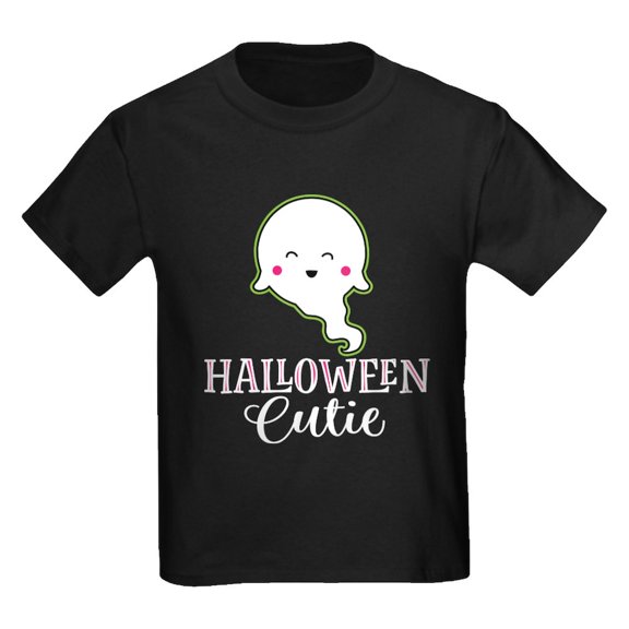 CafePress - Halloween Cute Girls Ghost T Shirt - Dark T-Shirt Kids XS-XL