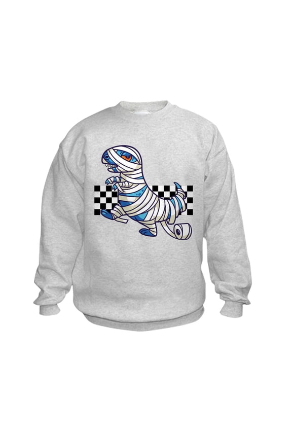 - Halloween Dinosaur Mummy - Kids Sweatshirt, Youth Crew Neck Sweatshirt
