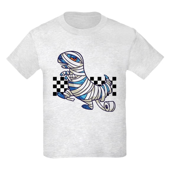 CafePress - Halloween Dinosaur Mummy Kids T Shirt - Light Classic Kids Graphic, Short Sleeve T-Shirt, Sizes XS-XL