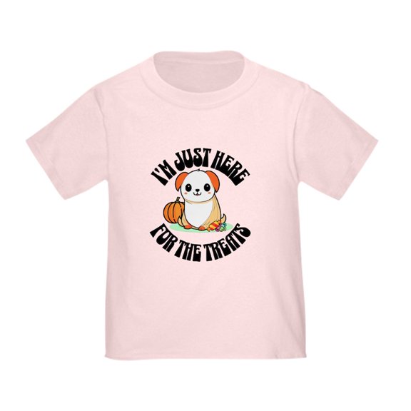 CafePress - Halloween Dog Ghost Funny Treats T Shirt - Cute Toddler T-Shirt, 100% Cotton
