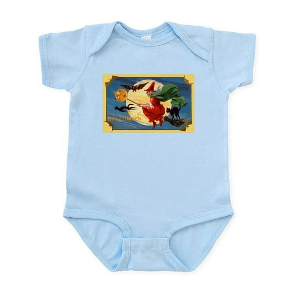 CafePress - Halloween Flying Witch Infant Bodysuit - Baby Light Bodysuit, Size Newborn - 24 Months