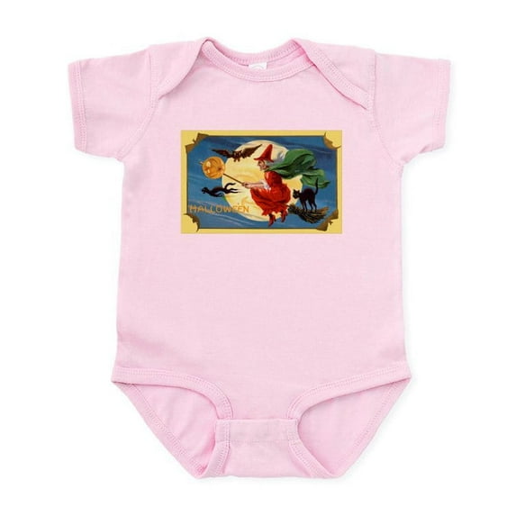 CafePress - Halloween Flying Witch Infant Bodysuit - Baby Light Bodysuit, Size Newborn - 24 Months