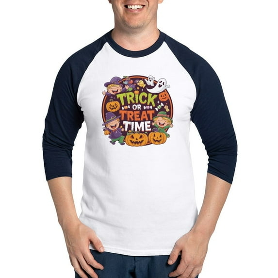 CafePress - Halloween Fun: Trick Or Treat Time - Cotton Baseball Jersey, 3/4 Raglan Sleeve Shirt