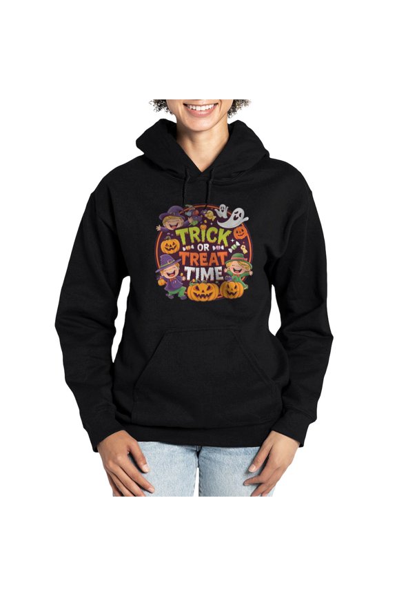 - Halloween Fun: Trick Or Treat Time - Pullover Hoodie, Classic & Comfortable Hooded Sweatshirt