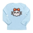thumbnail image 1 of CafePress - Halloween Ghost Cute Checkered Long Sleeve Infant T Shirt - Long Sleeve Infant T-Shirt, 1 of 2