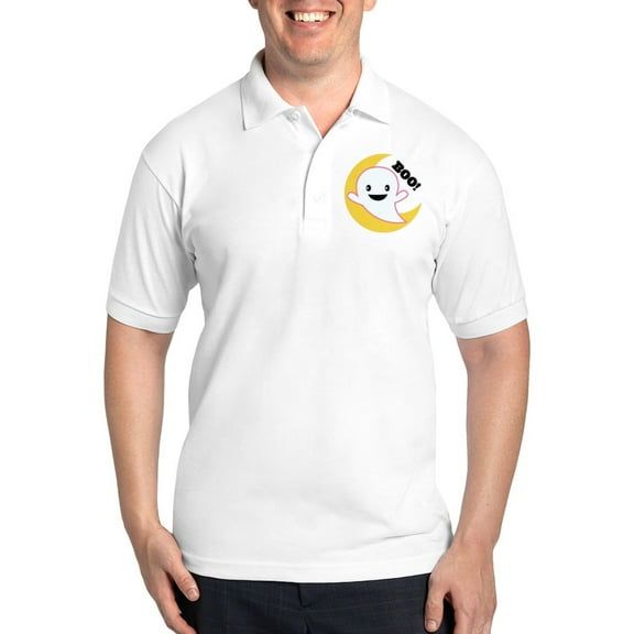 CafePress - Halloween Ghost Gift Golf Shirt - Golf Shirt, Pique Knit Golf Polo