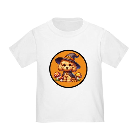 CafePress - Halloween Goldendoodle Witch Toddler T Shirt - Cute Toddler T-Shirt, 100% Cotton