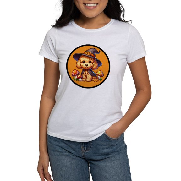 CafePress - Halloween Goldendoodle Witch Women's Value T Shirt - Women's Classic T-Shirt