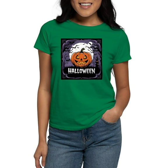 CafePress - Halloween Illustration Women's Value T Shirt - Women's Traditional Fit Dark T-Shirt
