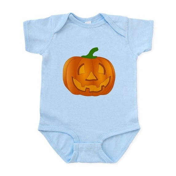 CafePress - Halloween Jack O Lantern Pumpkin Body Suit - Baby Light Bodysuit, Size Newborn - 24 Months