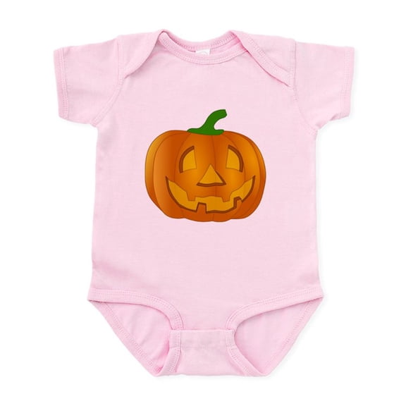 CafePress - Halloween Jack O Lantern Pumpkin Body Suit - Baby Light Bodysuit, Size Newborn - 24 Months