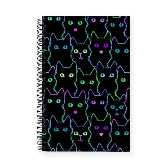 CafePress - Halloween Kitty Cat - Spiral Bound Journal Notebook, Personal Diary Graph