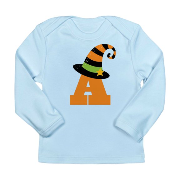 CafePress - Halloween Letter A Witch Monogram Long Sleeve Infa - Long Sleeve Infant T-Shirt