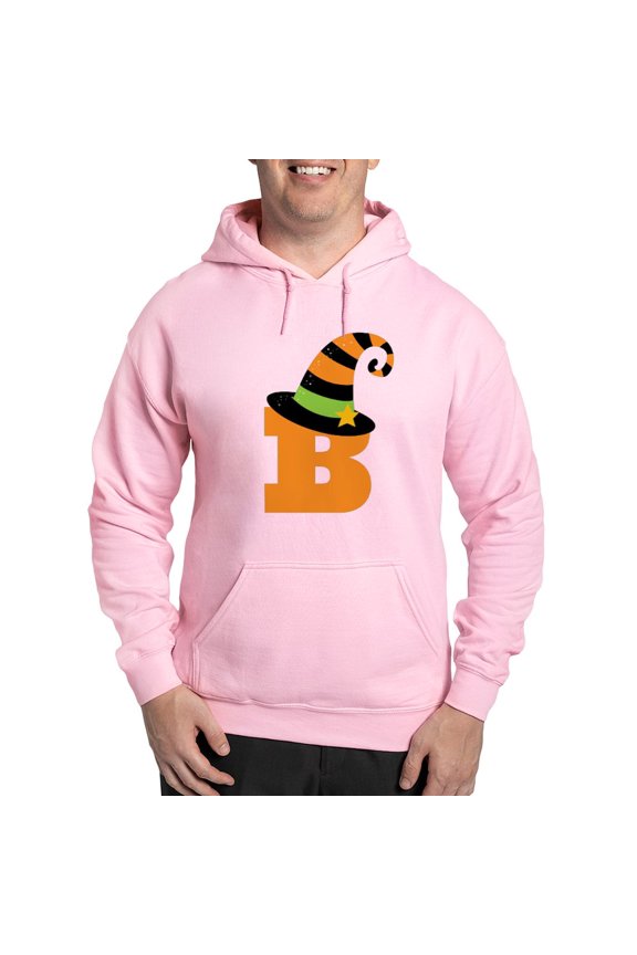 - Halloween Letter B Witch Monogram Hooded Sweatshir - Pullover Hoodie, Hooded Sweatshirt