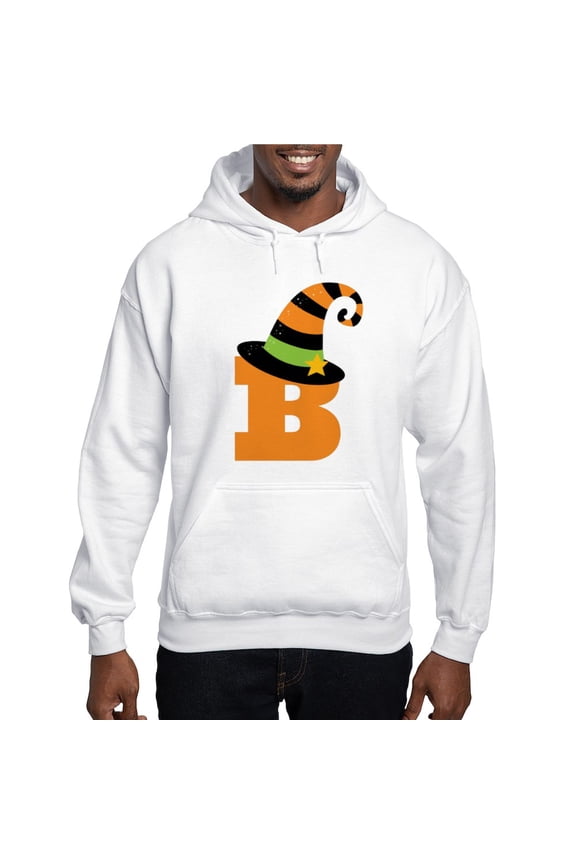 - Halloween Letter B Witch Monogram Hooded Sweatshir - Pullover Hoodie, Hooded Sweatshirt