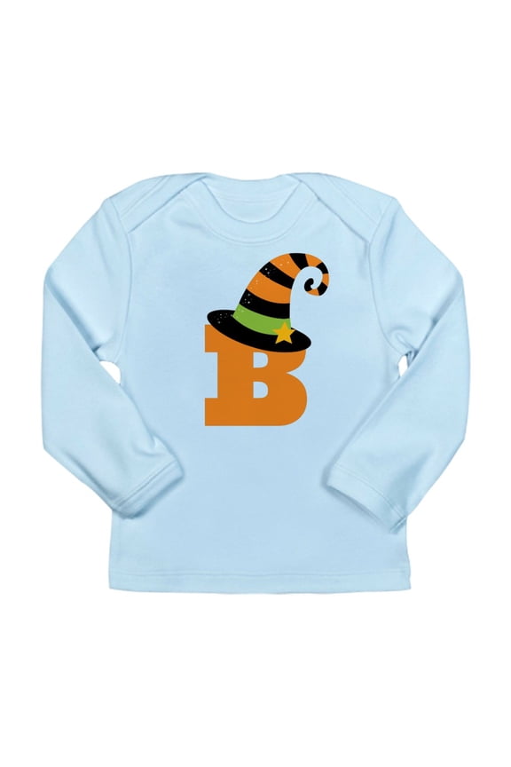 - Halloween Letter B Witch Monogram Long Sleeve Infa - Long Sleeve Infant T-Shirt