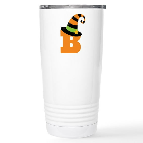 CafePress - Halloween Letter B Witch Monogram Stainless Steel - Insulated Stainless Steel Travel Tumbler 20 oz.