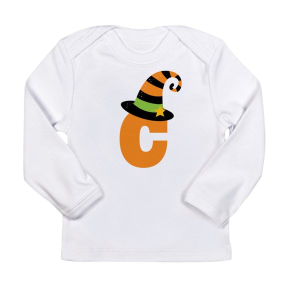 CafePress - Halloween Letter C Witch Monogram Long Sleeve Infa - Long Sleeve Infant T-Shirt